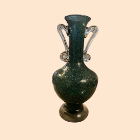 VINTAGE BUBBLE GLASS VASE